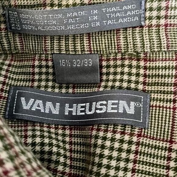 Van Heusen Long Sleeve Button Down Cotton Shirt Neck 16.5 - Picture 4 of 5